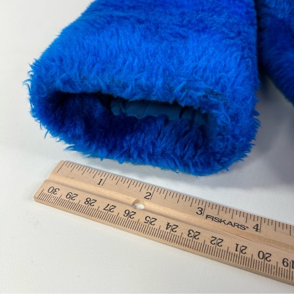 Vintage Sears Winter Faux Fur Coat Blue Child's Kid's Size 3 MISSING One Button - Picture 11 of 16